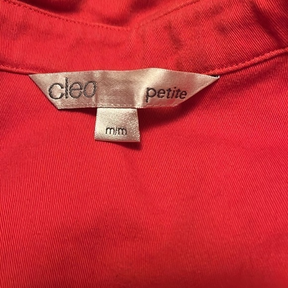 Cleo petite denim style red jacket, red, medium fitted​​ - Picture 5 of 6